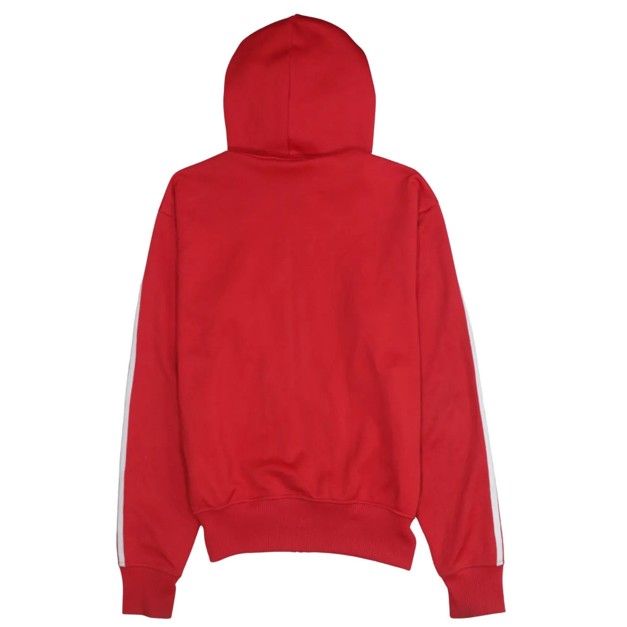 Adidas Red Full Zip Hoodie Men's Small Trefoil Logo Three Stripe Sleeves Sweatshirt sold by Vintage Club product image thumbnail 2