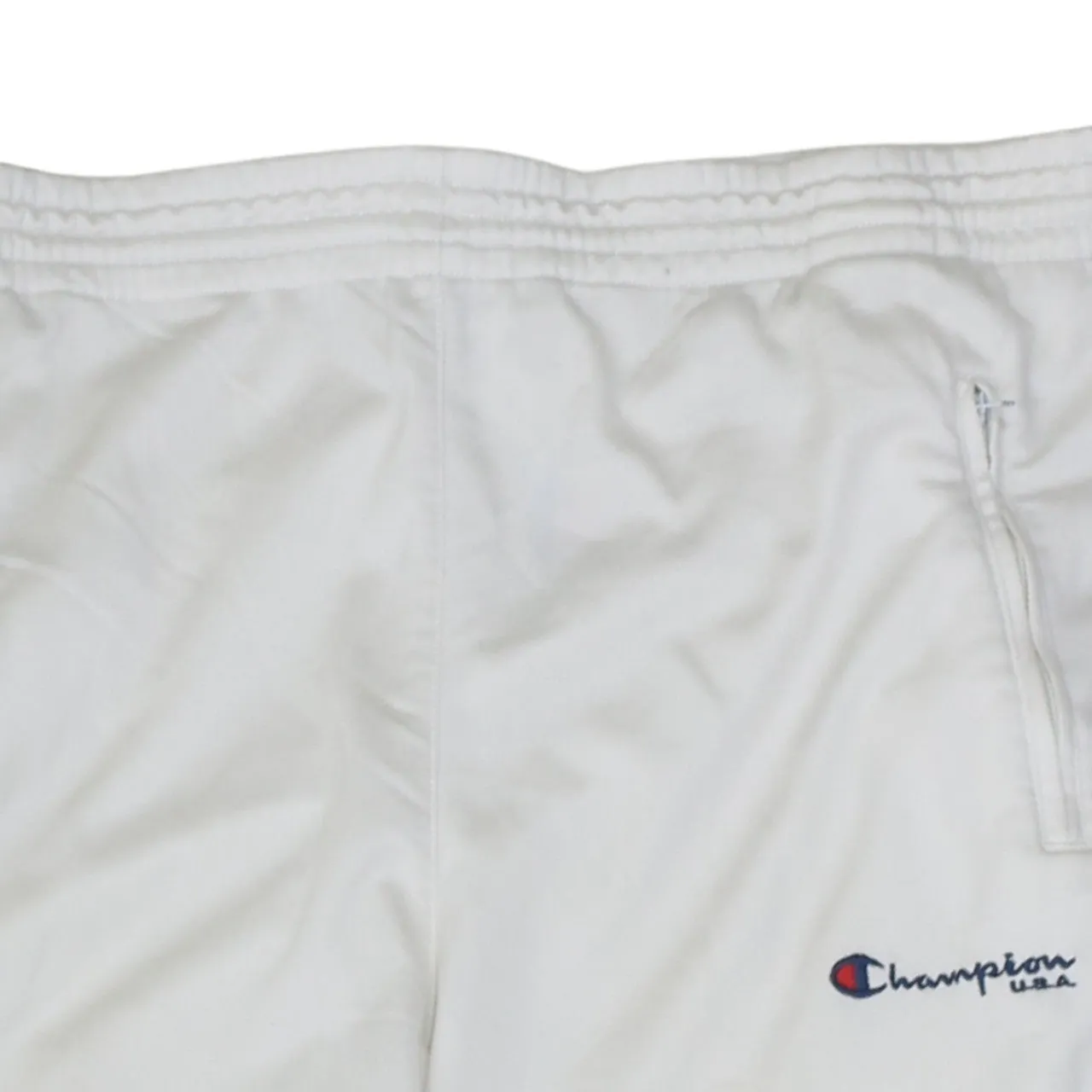 Champion White Track Trousers Men's Medium Embroidered Logo Branded Side Tape Pants sold by Vintage Club product image thumbnail 3