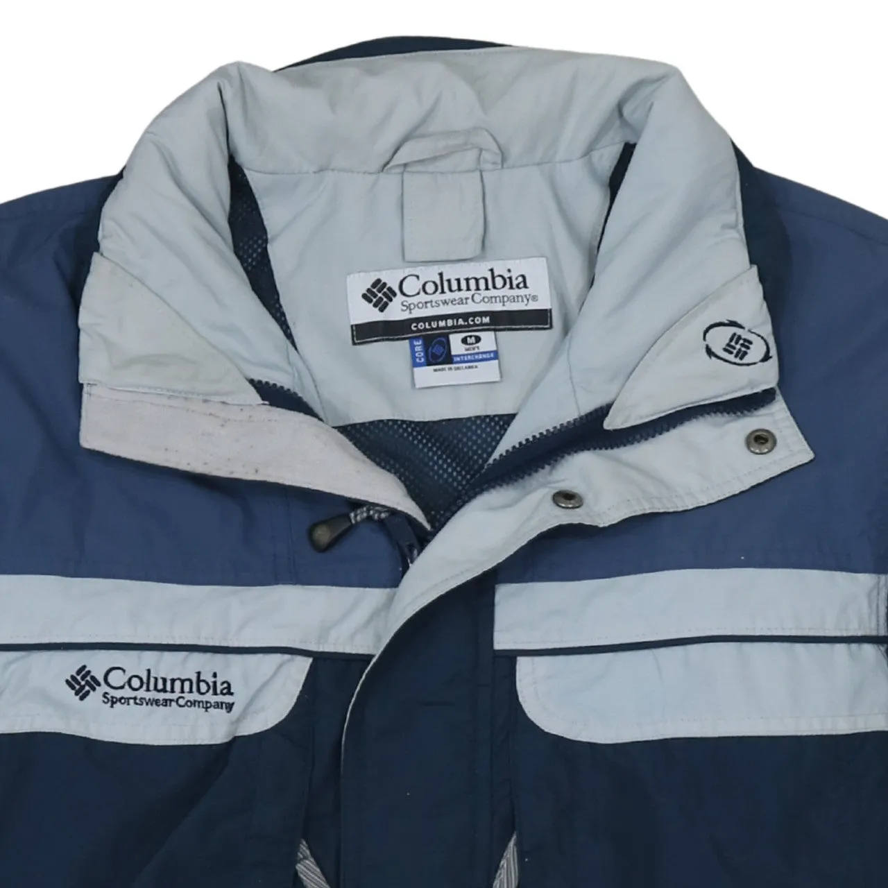 Columbia Navy Blue Windbreaker Jacket Men's Medium Embroidered Logo Zip Pockets Outerwear sold by Vintage Club product image thumbnail 3