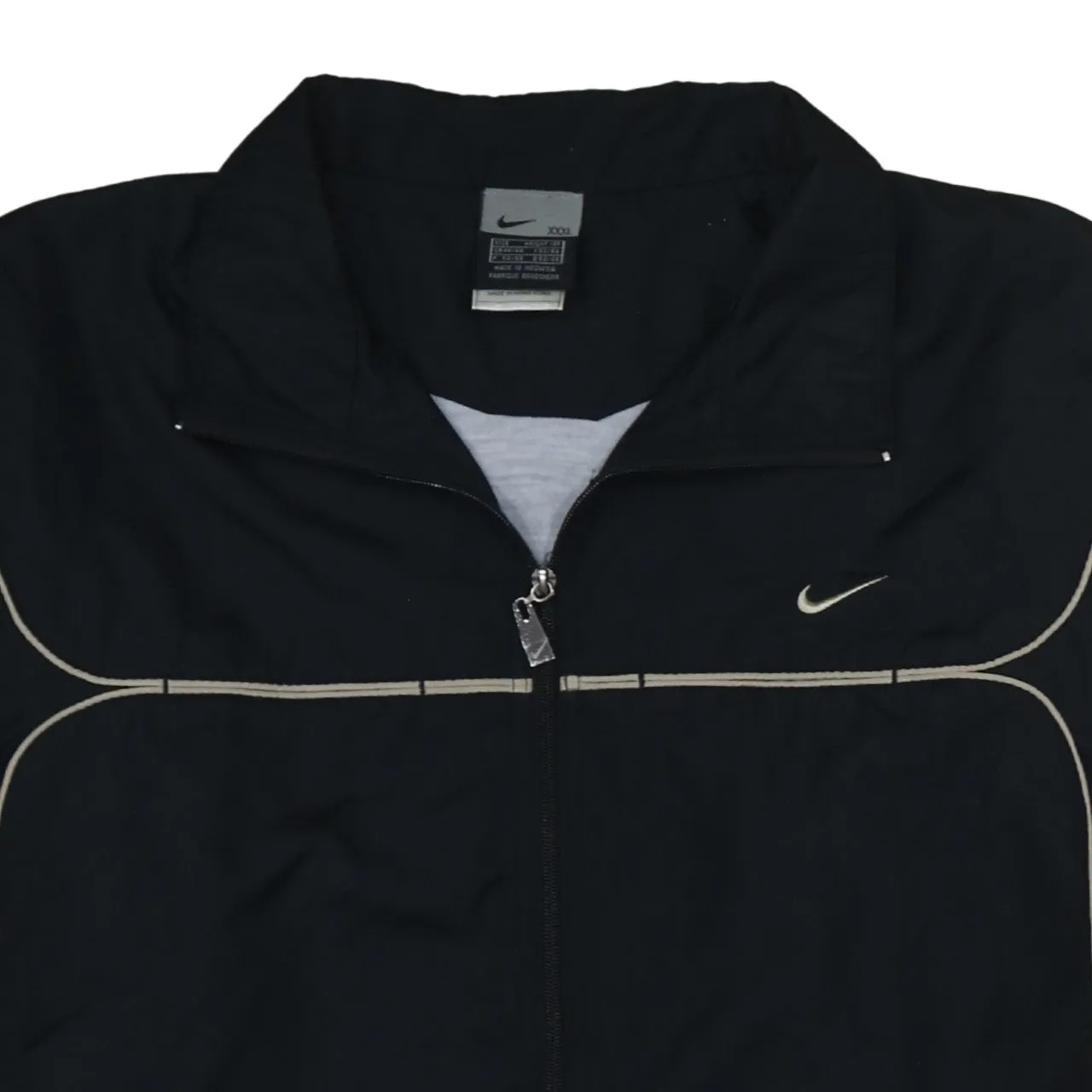 Nike Black Windbreaker Jacket Women’s 3XL Full Zip Swoosh Logo Contrast Panels Track Top sold by Vintage Club product image thumbnail 3