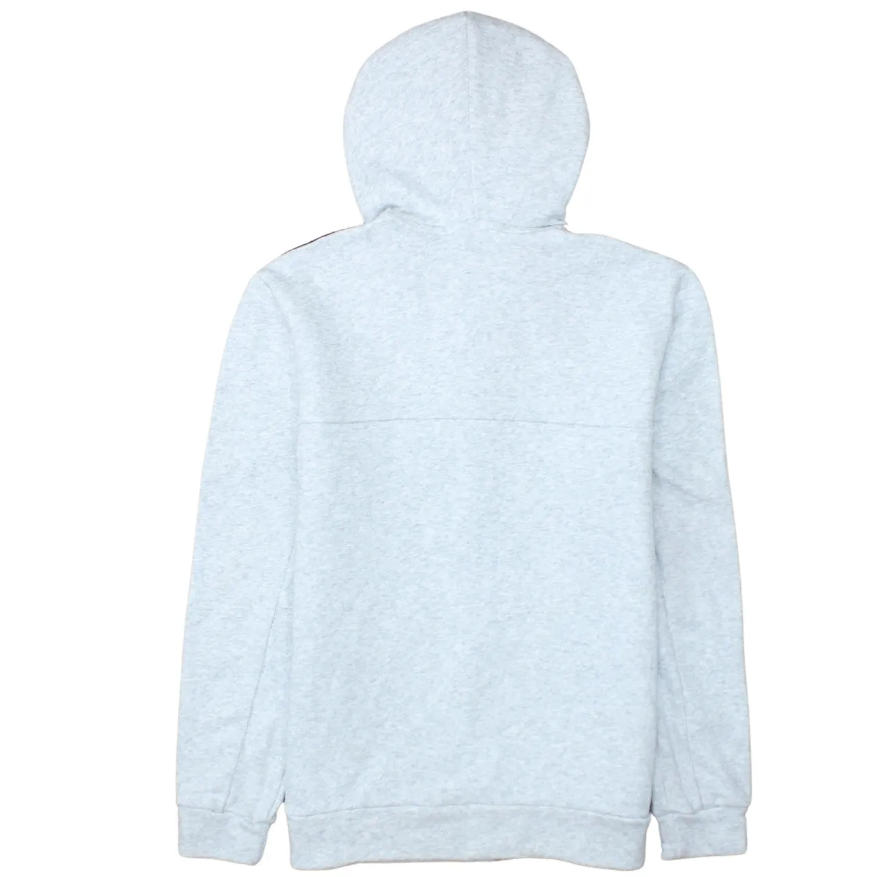 Adidas Light Grey Hoodie Women’s Large Full Zip Three Stripe Sleeves Embroidered Logo sold by Vintage Club product image thumbnail 2