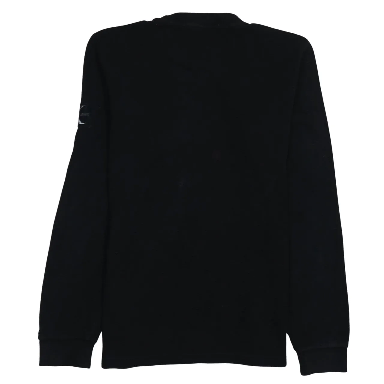 Calvin Klein Black Long Sleeve Top Women’s XLarge Sleeve Logo Ribbed Crewneck Jumper sold by Vintage Club product image thumbnail 2