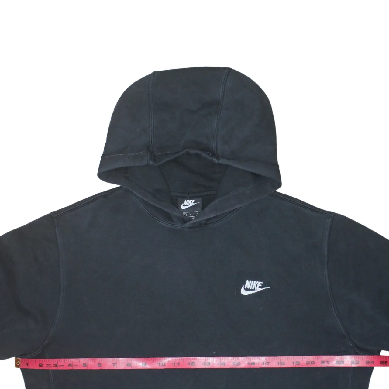 Nike Black Pullover Hoodie Men's Large Embroidered Chest Swoosh Front Pocket Sweatshirt sold by Vintage Club product image thumbnail 5