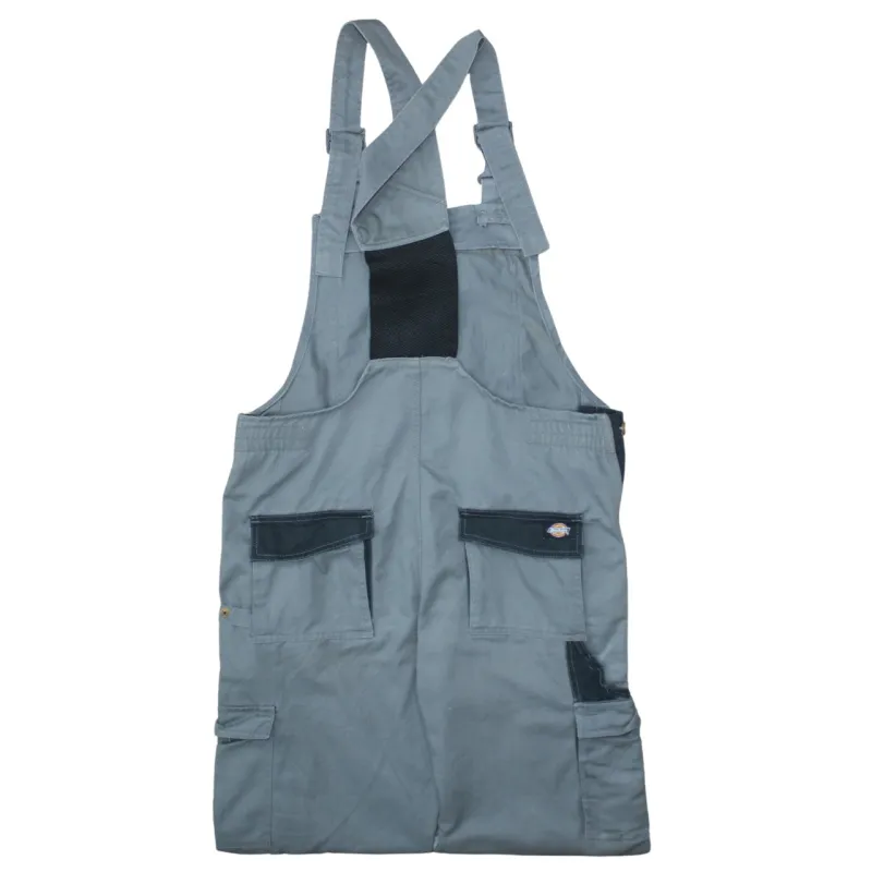 Dickies Grey Dangri Men’s 33 Multi Pocket Work Overalls Contrast Trim Logo Workwear sold by Vintage Club