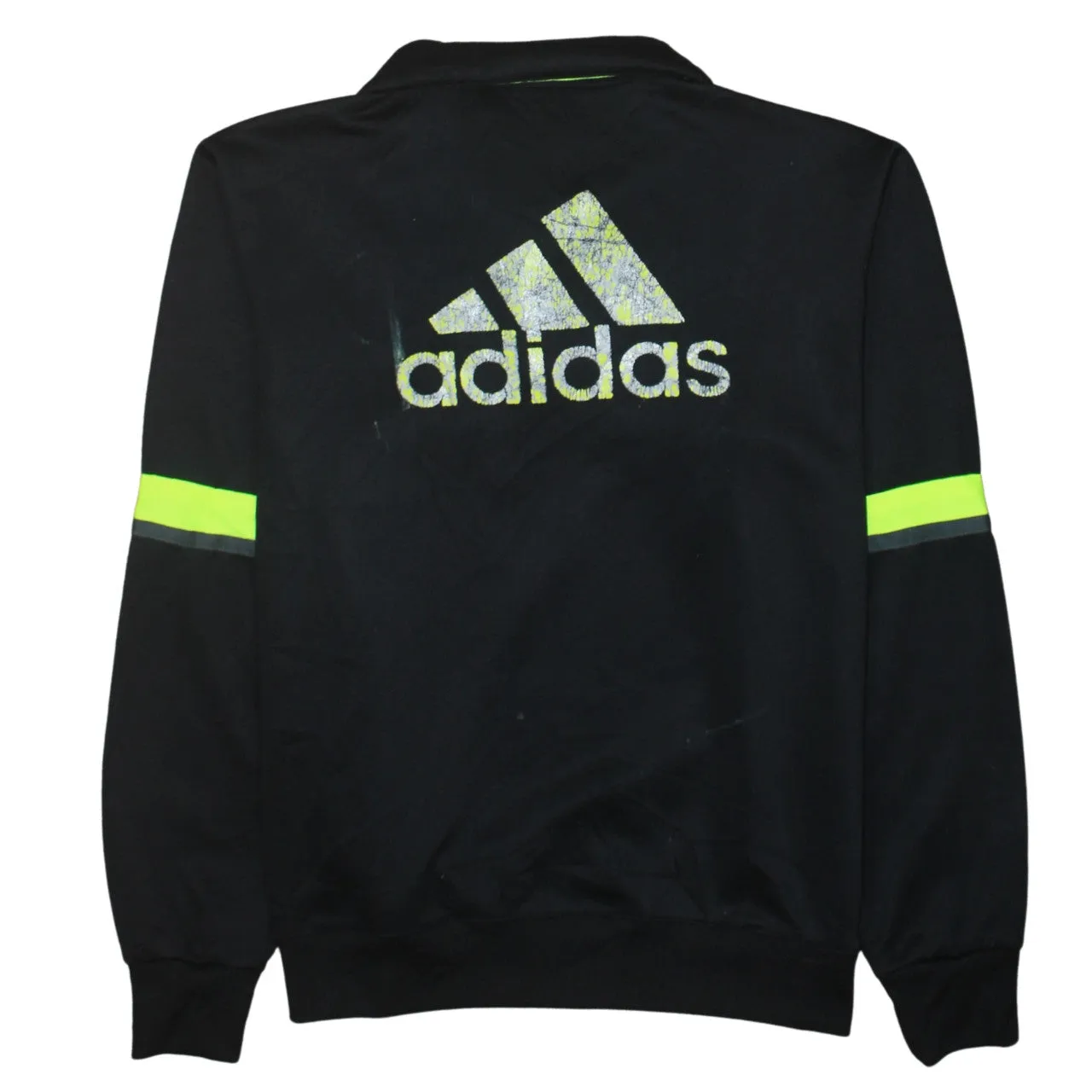 Adidas Black Sweatshirt Women’s Large Chelsea Yokohama Sponsor Printed Logos Training Top sold by Vintage Club product image thumbnail 2