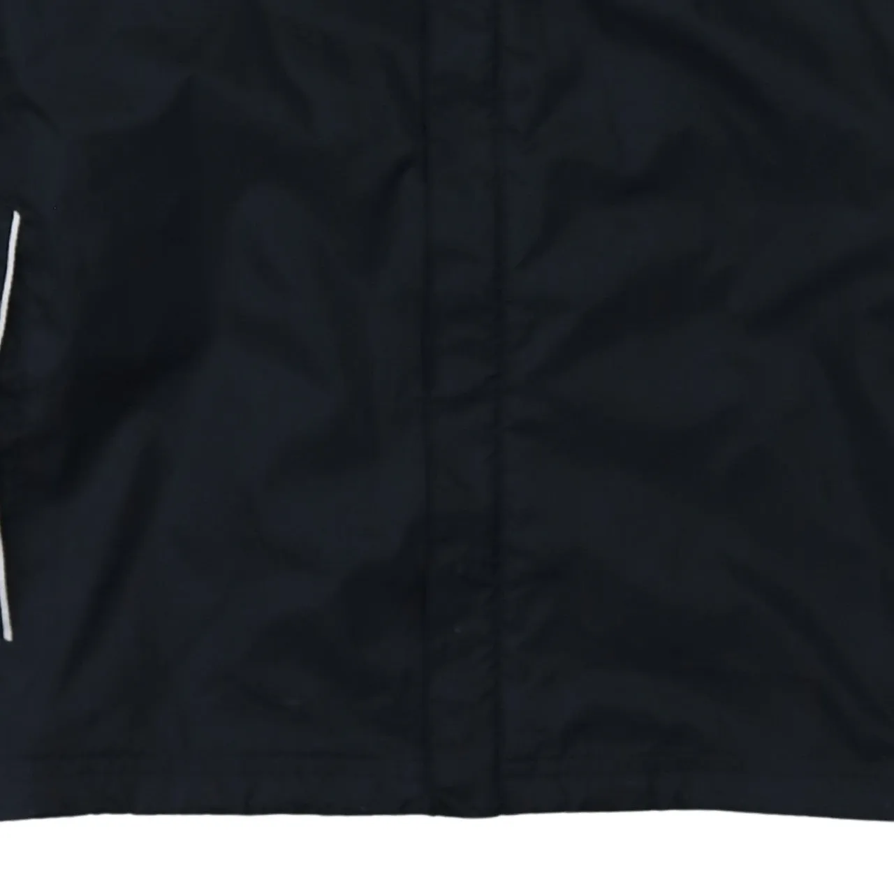 Adidas Black Windbreaker Jacket Men's Small Hooded Three Stripe Reflective Trim Outerwear sold by Vintage Club product image thumbnail 4