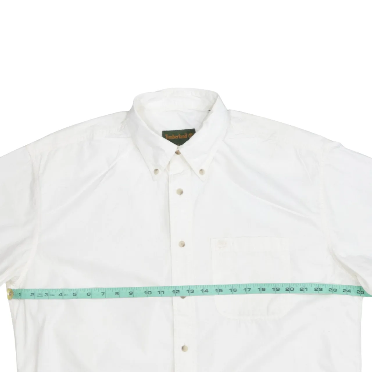 Timberland White Short Sleeve Shirt Men's Large Button Down Pocket Casual Top sold by Vintage Club product image thumbnail 5