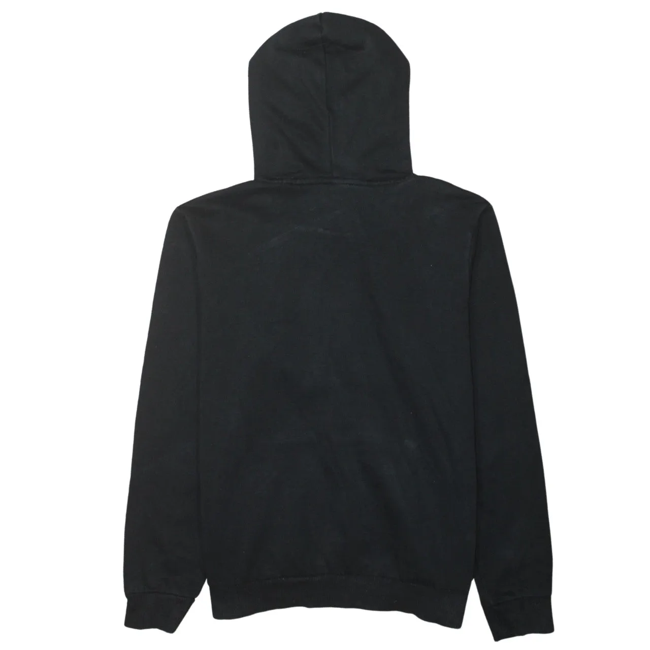 Puma Black Hoodie Women's Large Embroidered Gold Box Logo Front Pocket Pullover Sweatshirt sold by Vintage Club product image thumbnail 2