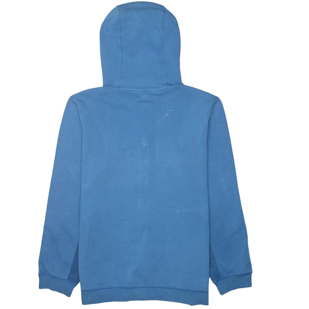 Adidas Blue Full Zip Hoodie Men's Large Trefoil Embroidered Logo Three Stripe Sleeves Sweatshirt sold by Vintage Club product image thumbnail 2