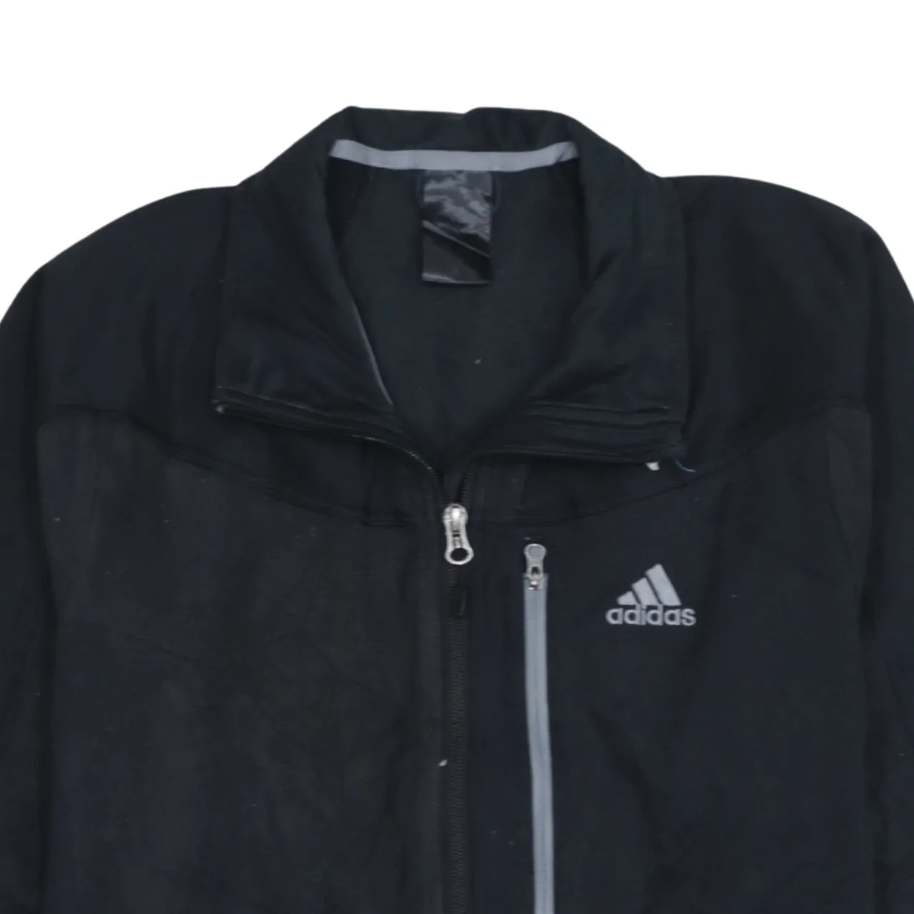 Adidas Black Fleece Jacket Men's Medium Zip Pockets Embroidered Logo Track Top sold by Vintage Club product image thumbnail 3