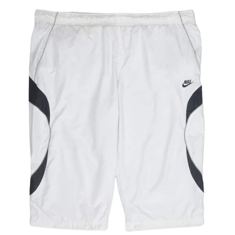 Nike White Shorts Men’s Large Elastic Waist Mesh Panels Embroidered Swoosh Sportswear sold by Vintage Club