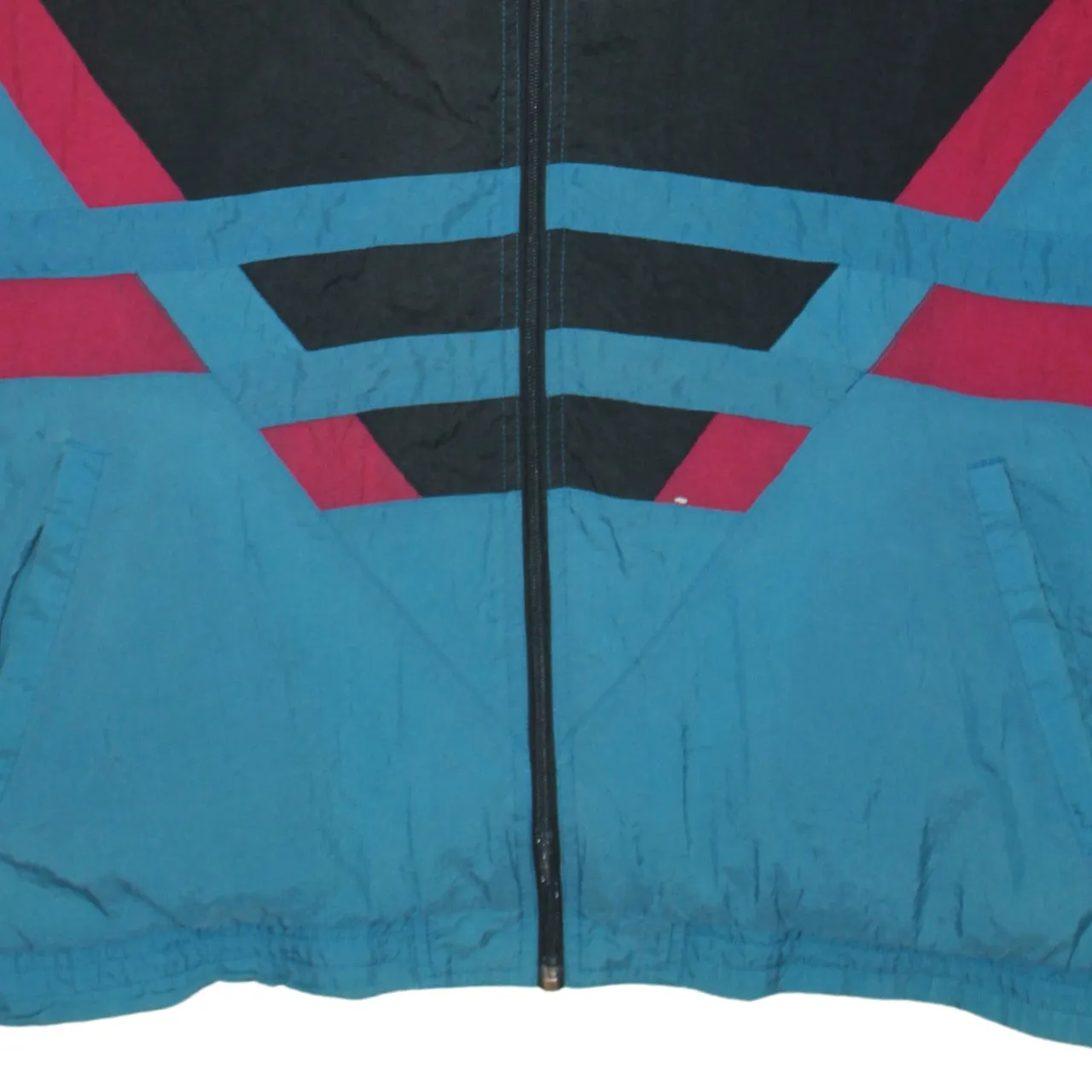 Puma Black Teal Windbreaker Jacket Men’s XLarge Full Zip Colour Block Embroidered Logo Track Top sold by Vintage Club product image thumbnail 4