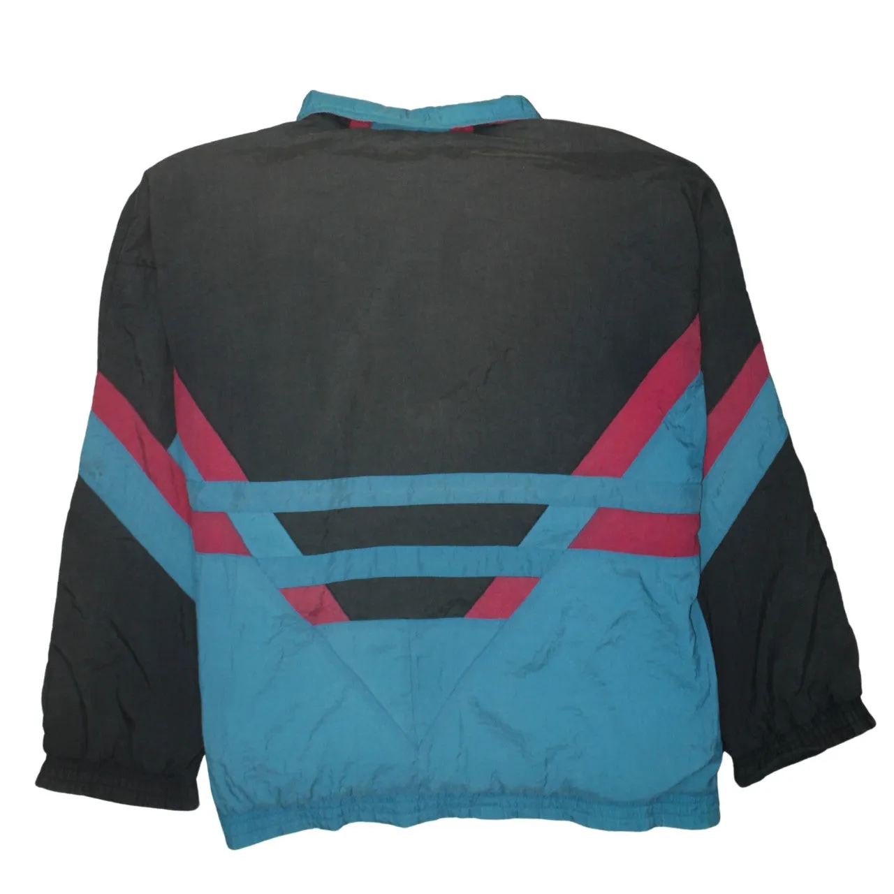 Puma Black Teal Windbreaker Jacket Men’s XLarge Full Zip Colour Block Embroidered Logo Track Top sold by Vintage Club product image thumbnail 2