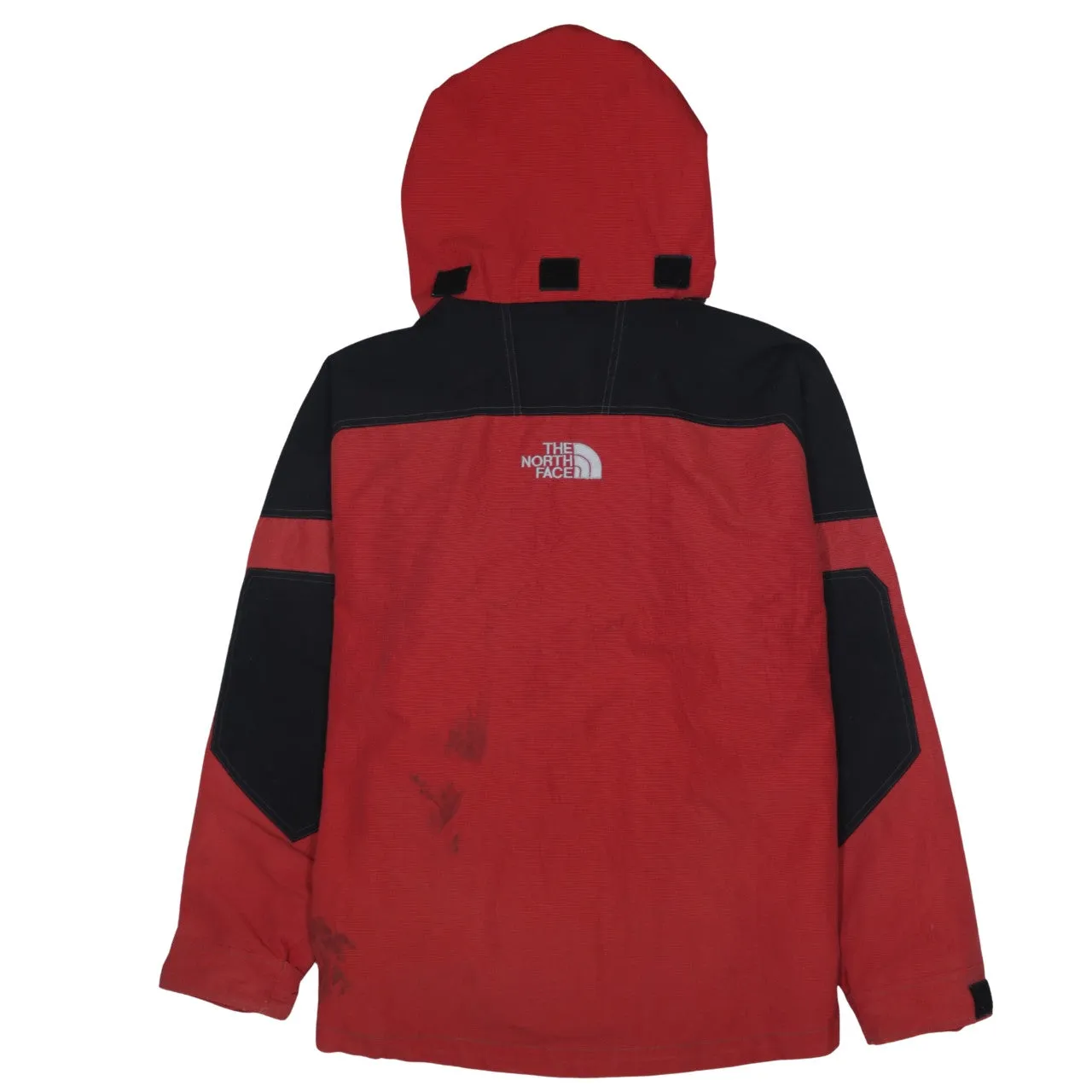 The North Face Red Black Hooded Jacket Men's Large Embroidered Logos Zip Pockets Outerwear sold by Vintage Club product image thumbnail 2