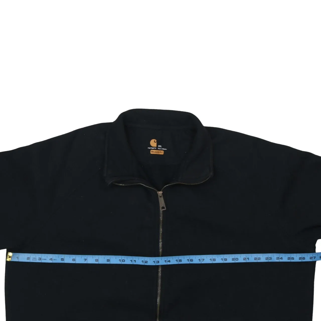 Carhartt Black Full Zip Sweatshirt Men's XXLarge Stand Collar Fleece Lined Casual Jacket sold by Vintage Club product image thumbnail 5