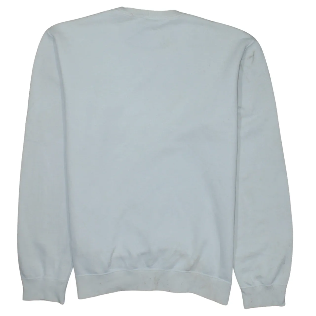 Champion White Sweatshirt Men's Medium Printed Script Logo Ribbed Cuffs Crewneck Pullover sold by Vintage Club product image thumbnail 2