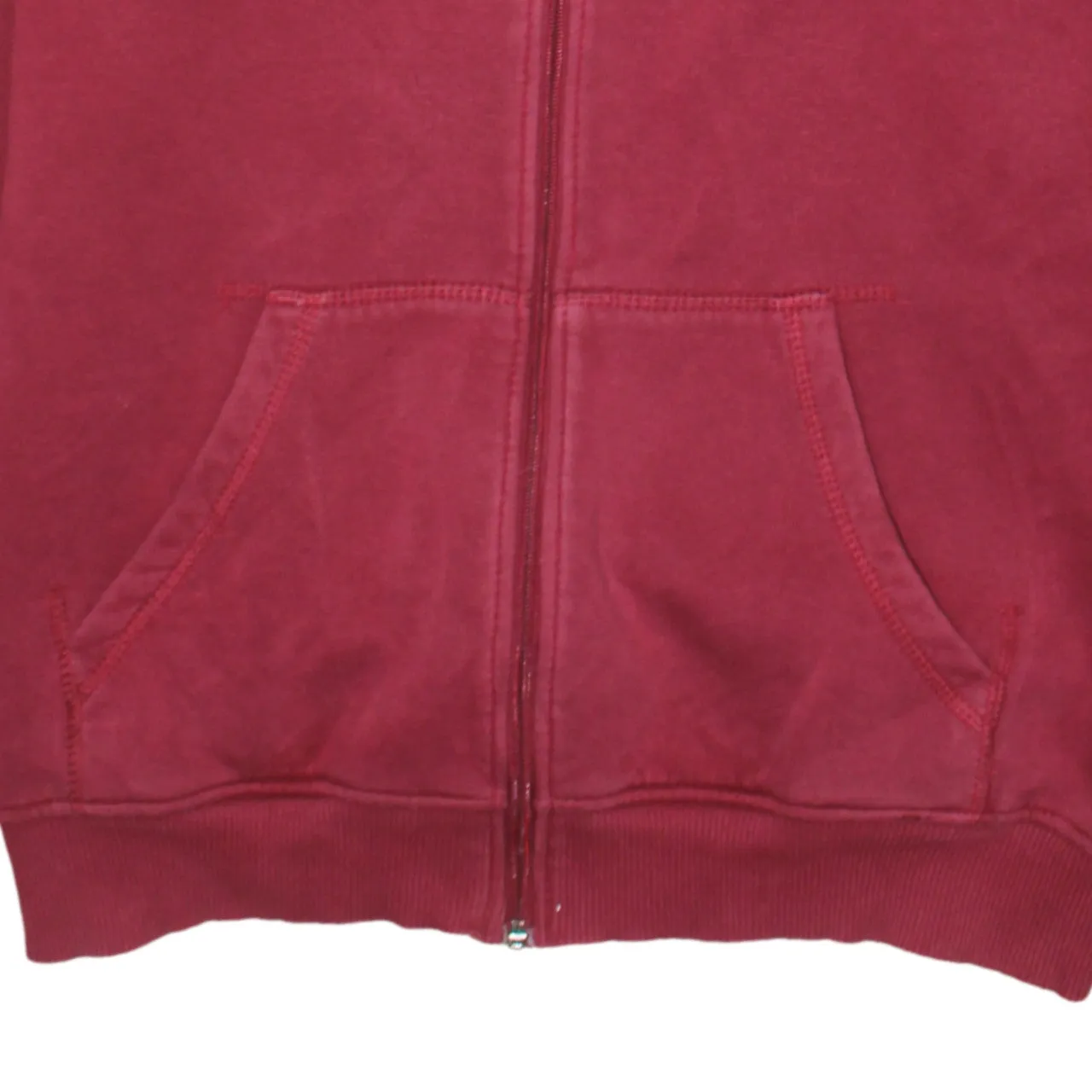 HUGO BOSS Burgundy Red Hoodie Women’s XLarge Full Zip Embroidered Logo Pockets Fleece Top sold by Vintage Club product image thumbnail 4