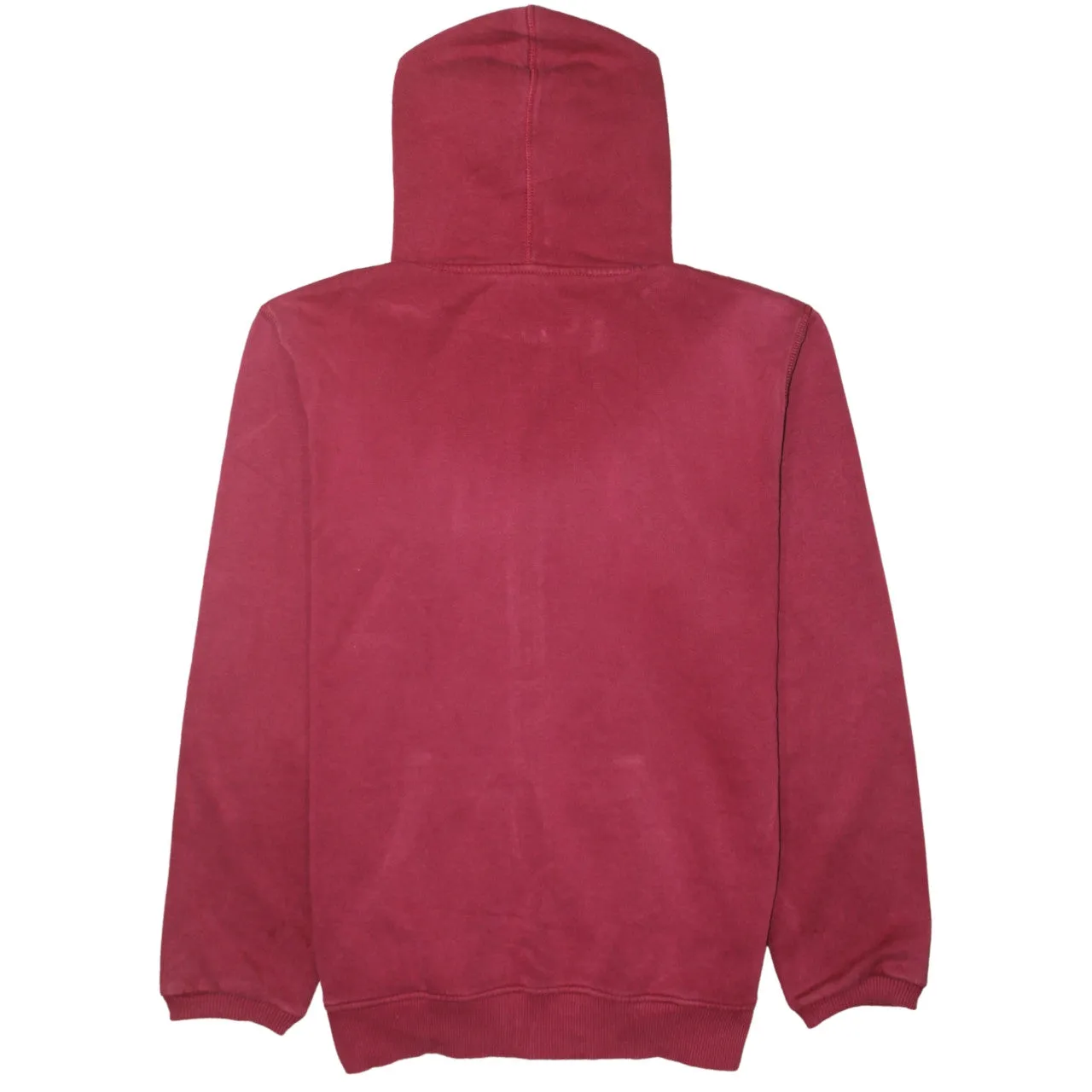 HUGO BOSS Burgundy Red Hoodie Women’s XLarge Full Zip Embroidered Logo Pockets Fleece Top sold by Vintage Club product image thumbnail 2