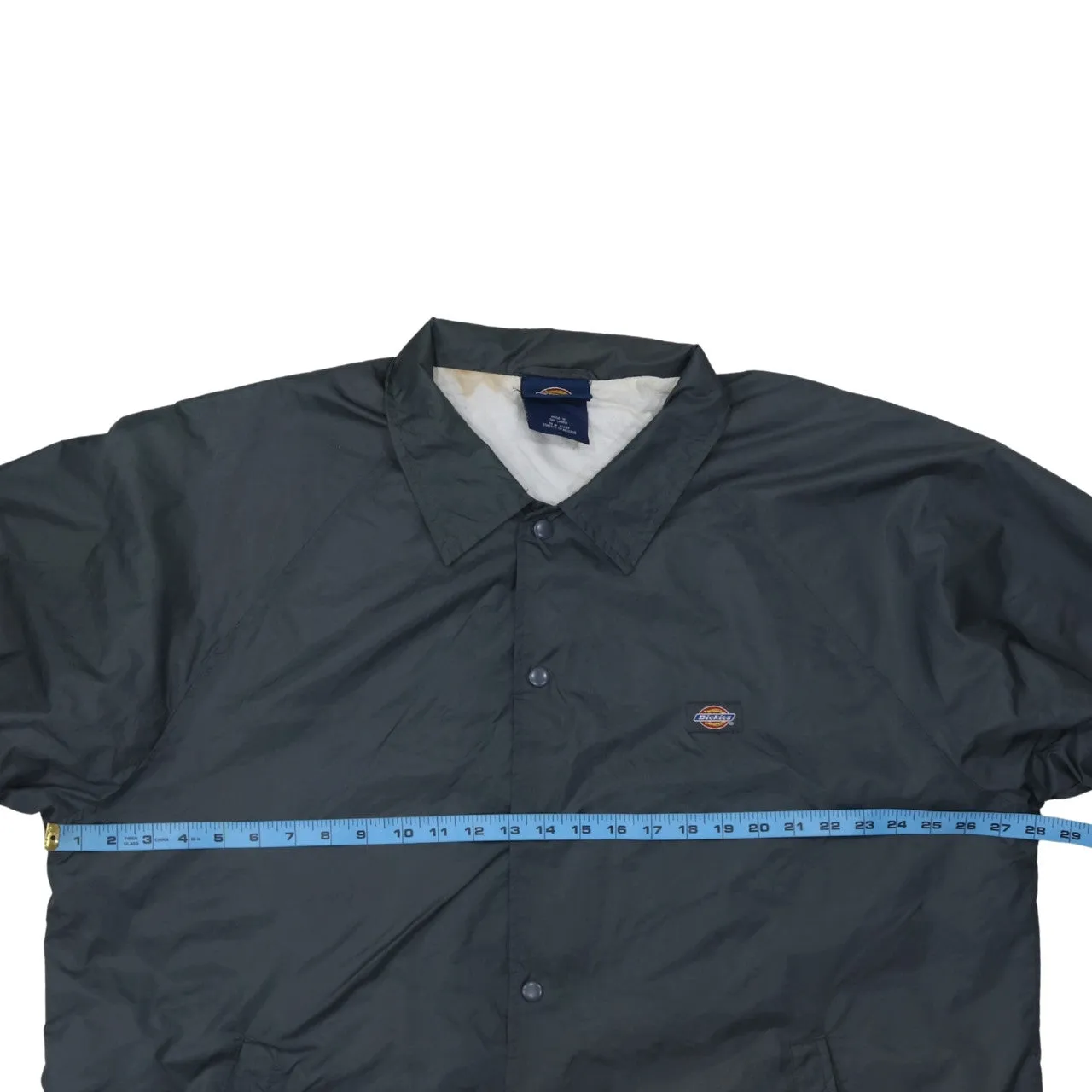 Dickies Dark Grey Windbreaker Jacket Men's XLarge Embroidered Chest Logo Snap Front Outerwear sold by Vintage Club product image thumbnail 5