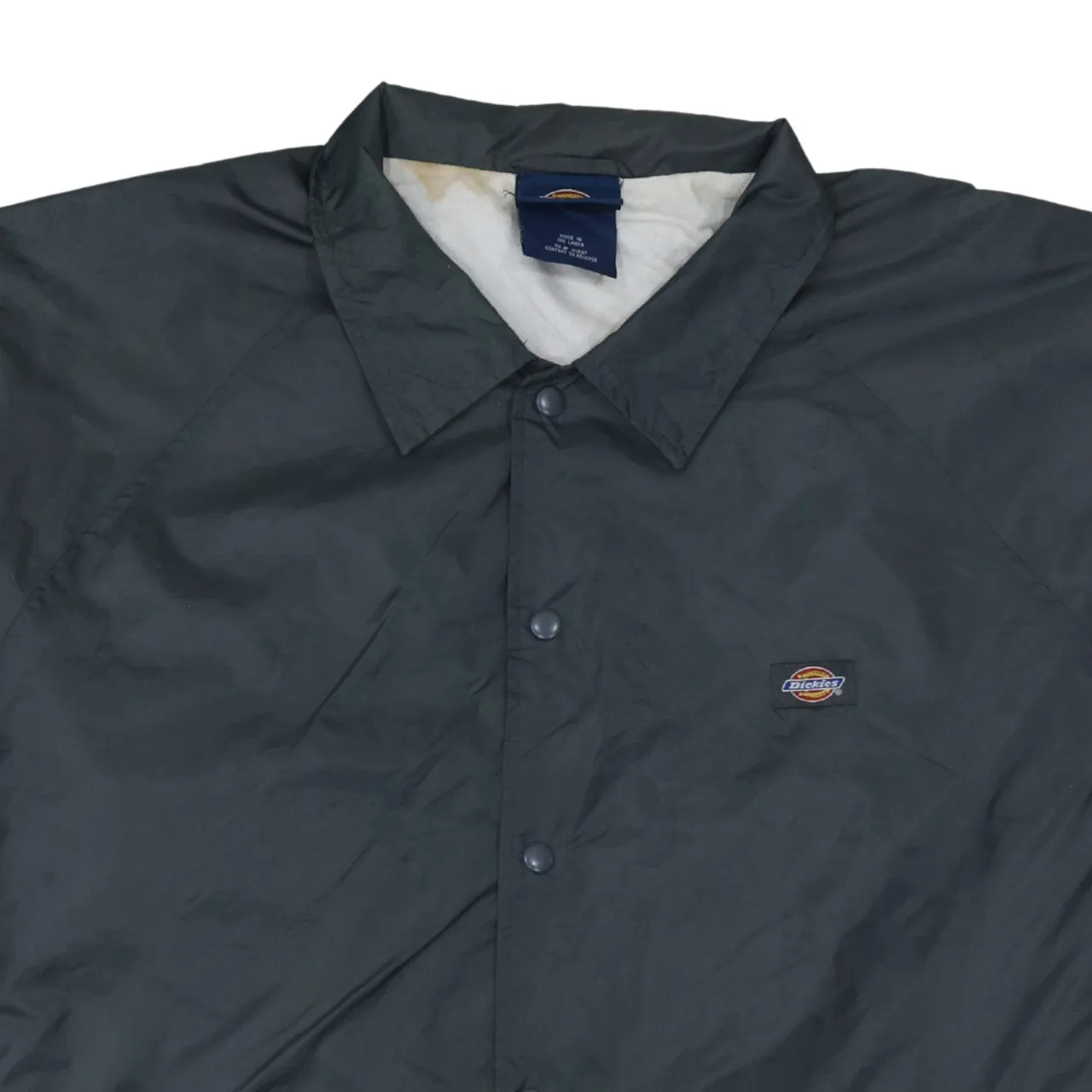 Dickies Dark Grey Windbreaker Jacket Men's XLarge Embroidered Chest Logo Snap Front Outerwear sold by Vintage Club product image thumbnail 3