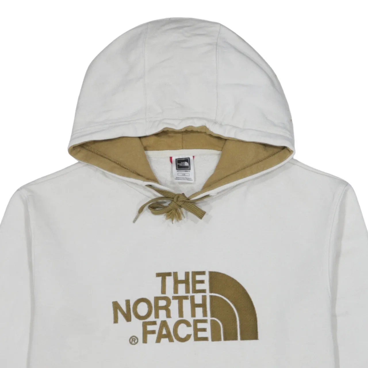 The North Face Off White Hoodie Men's Large Embroidered Logo Front Pocket Pullover Sweatshirt sold by Vintage Club product image thumbnail 3