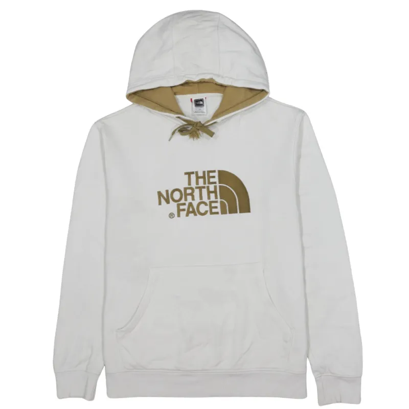 The North Face Off White Hoodie Men's Large Embroidered Logo Front Pocket Pullover Sweatshirt sold by Vintage Club