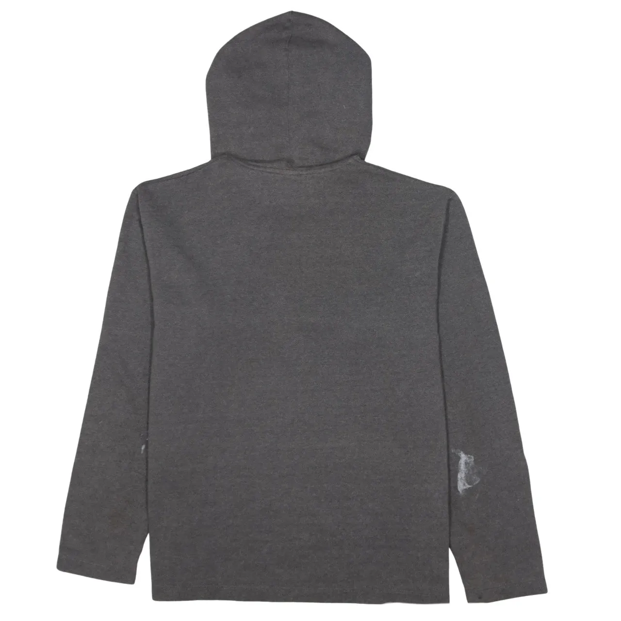 Nike Dark Grey Hoodie Men’s Small Drawstring Neck Minimal Logo Pullover Sweatshirt sold by Vintage Club product image thumbnail 2