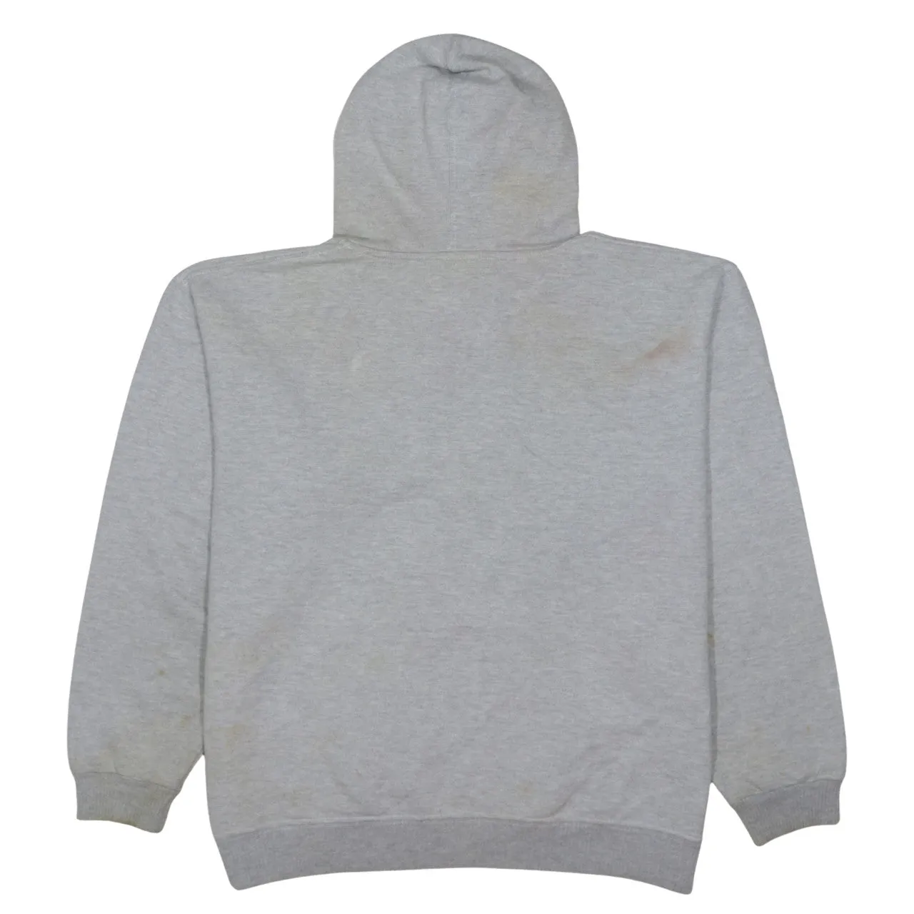 Tommy Hilfiger Grey Hoodie Men's Medium Embroidered Script Logo Front Pocket Pullover Sweatshirt sold by Vintage Club product image thumbnail 2