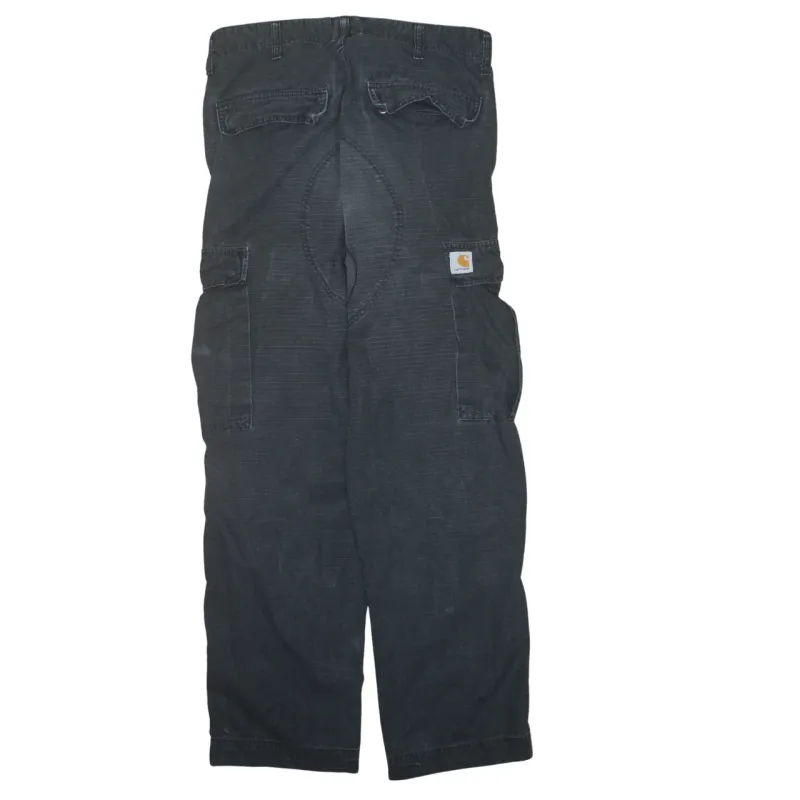 Carhartt Black Cargo Trousers Men's 31x34 Multi Pocket Workwear Ripstop Pants sold by Vintage Club