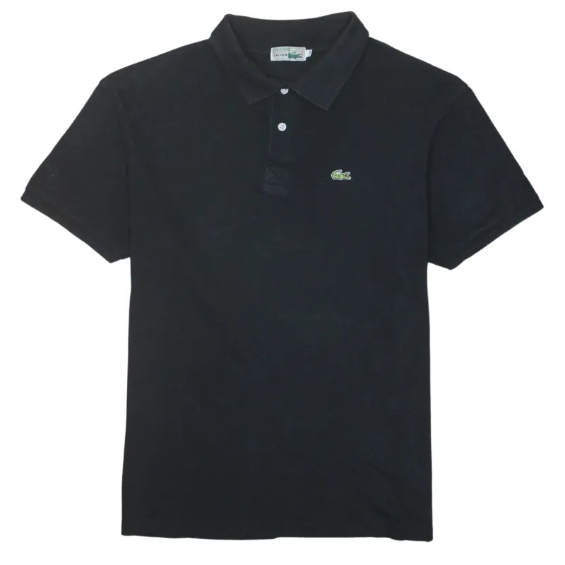 Lacoste Black Polo Shirt Women’s XLarge Embroidered Crocodile Logo Short Sleeve Top sold by Vintage Club