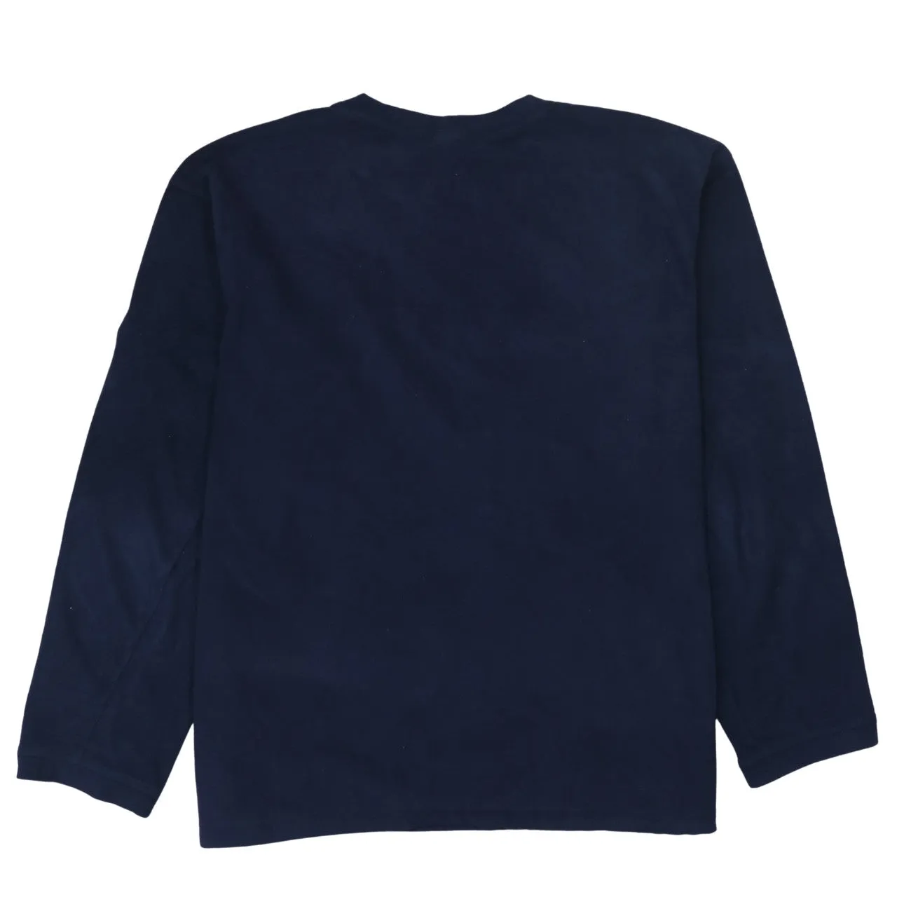 The North Face Navy Blue Fleece Jumper Men’s XLarge Embroidered Logo Zip Sleeve Sweatshirt Top sold by Vintage Club product image thumbnail 2