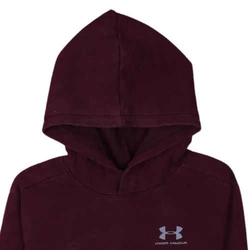 Under Armour Burgundy Red Hoodie Women’s XLarge Printed Logo Front Pocket Pullover Sweatshirt sold by Vintage Club product image thumbnail 3