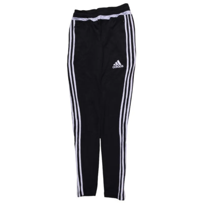 Adidas Black Joggers Men's XSmall Three Stripe Slim Leg Printed Logo Track Pants sold by Vintage Club