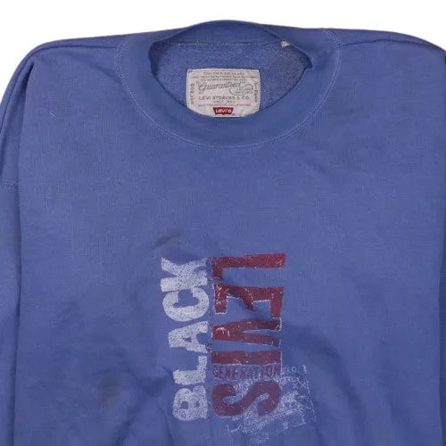 Levi's Blue Sweatshirt Men's XLarge Printed Front Logo Crewneck Pullover Fleece Top sold by Vintage Club product image thumbnail 3