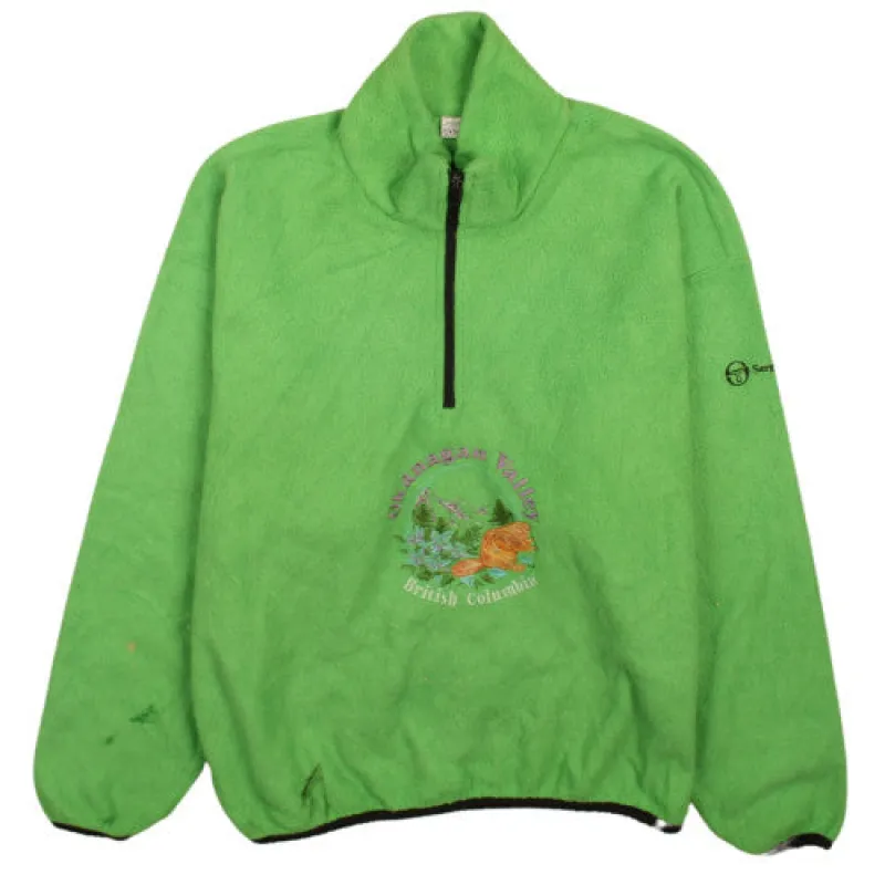 Sergio Tacchini 90s Green Hiking Fleece Jumper Medium Mens Vintage sold by Vintage Club