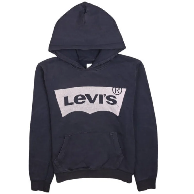 Vintage Levi's Women's Blue Hoodie Large Logo Medium Pullover sold by Vintage Club