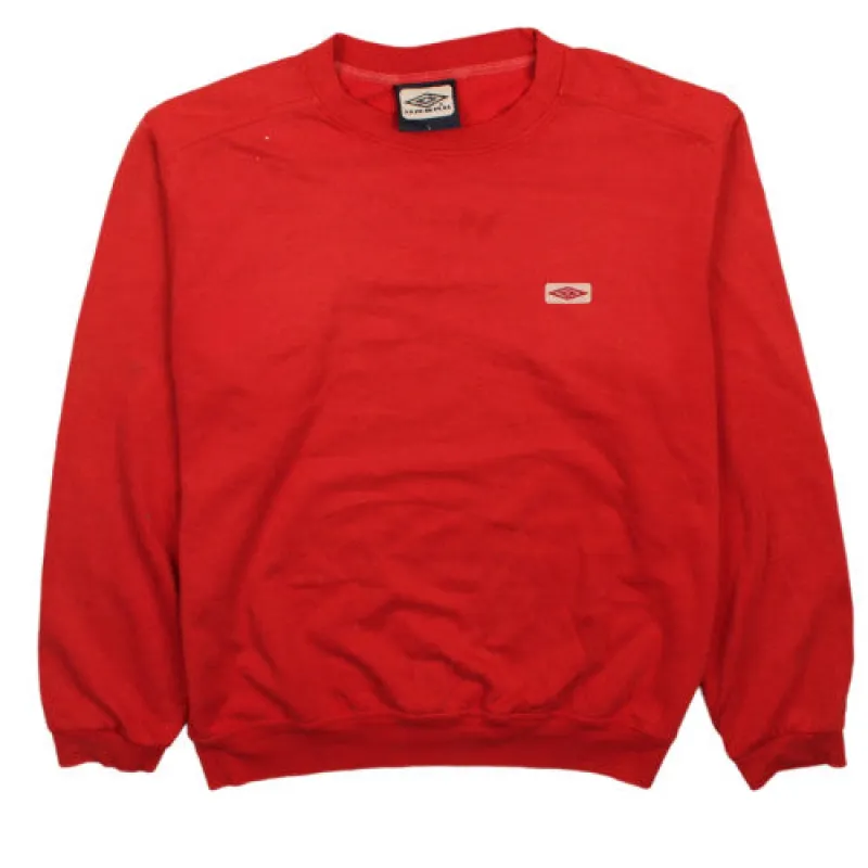 Vintage Umbro 90's Red Crewneck Sweatshirt Men's L Full Details sold by Vintage Club