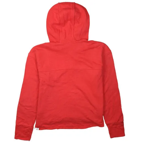 The North Face Women's Vintage Red Fleece Large 90s Quarter Zip Hoodie sold by Vintage Club product image thumbnail 2