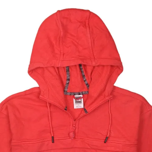 The North Face Women's Vintage Red Fleece Large 90s Quarter Zip Hoodie sold by Vintage Club product image thumbnail 3