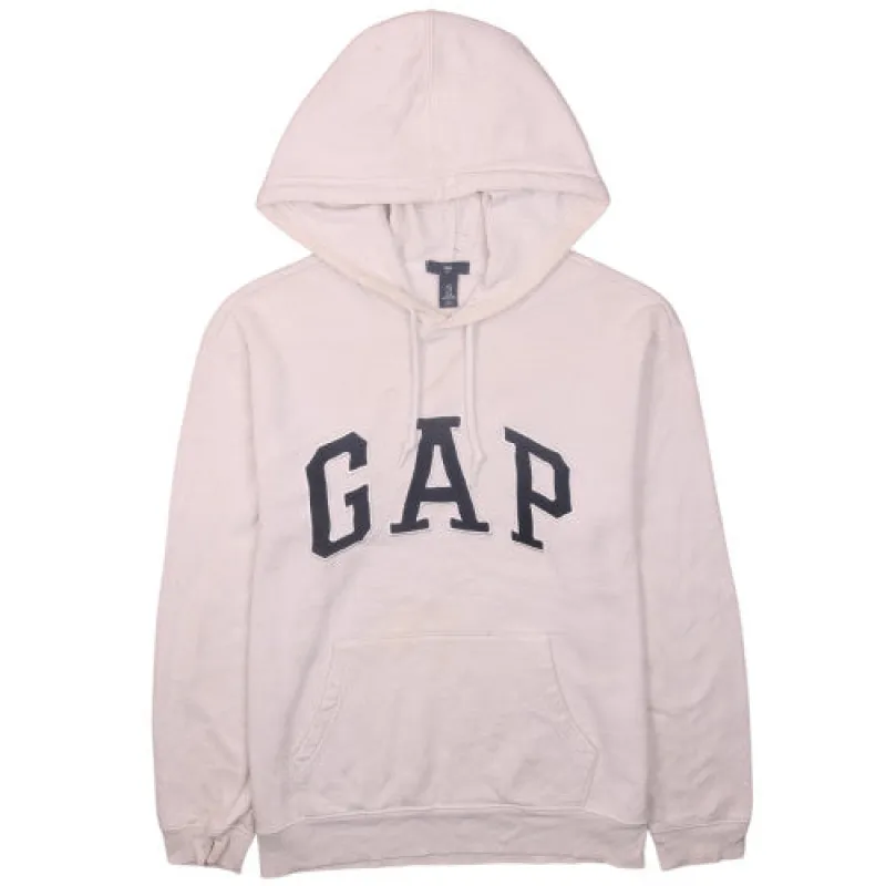 Gap 90's Arch Logo Pullover Hoodie Medium Off White Men's Fleece sold by Vintage Club