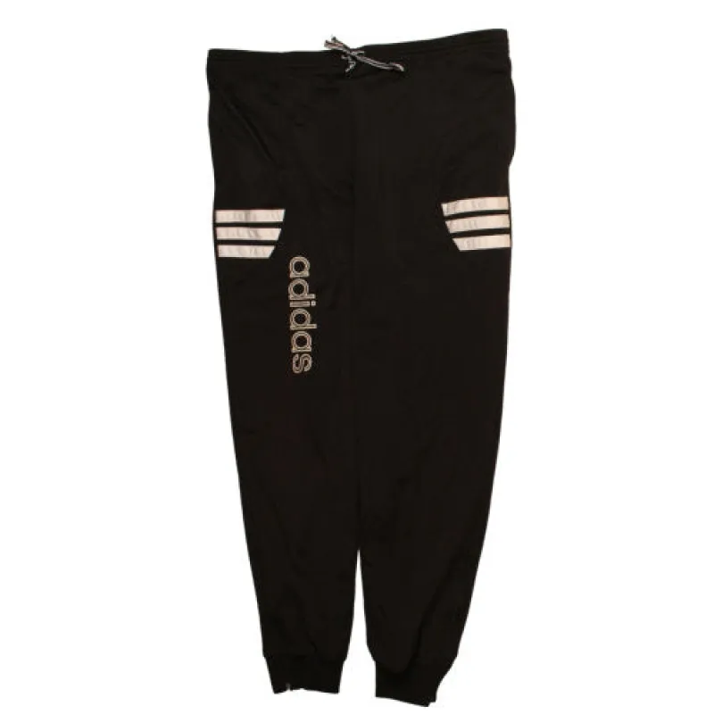 Adidas Mens Black 90's Joggers Size 44 Elastic Waist Cuffed Sweatpants sold by Vintage Club