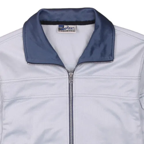 Asics Light Blue Full Zip Jacket Men's Small Contrast Collar Zip Pockets Outerwear sold by Vintage Club product image thumbnail 3