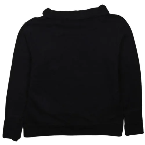 Puma Black Sweatshirt Women’s Large Printed Logo Funnel Neck Pullover Fleece Top sold by Vintage Club product image thumbnail 2