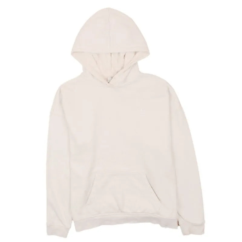 Vintage Adidas 90's White Hoodie Women’s Small Trefoil Logo Pullover sold by Vintage Club