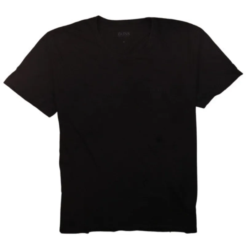 HUGO BOSS 90's Vintage Crew Neck Black Short Sleeve T-Shirt Medium made by Hugo Boss