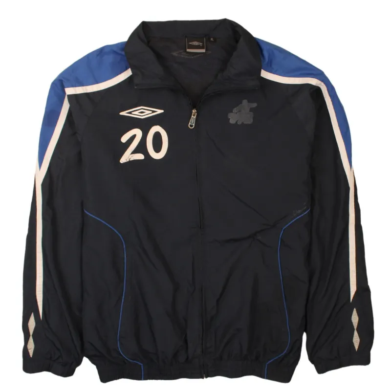 Umbro 90's Women's XL Navy Blue Lightweight Full Zip Windbreaker Jacket made by Umbro