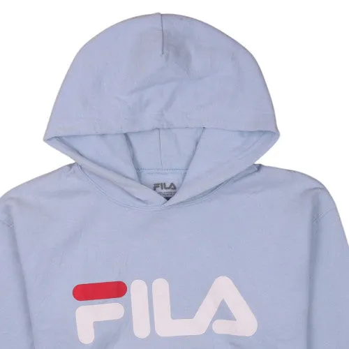 Fila Light Blue Hoodie Men's Small Printed Logo Front Pouch Pocket Pullover Sweatshirt sold by Vintage Club product image thumbnail 3