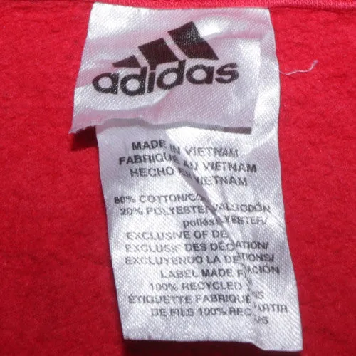 Adidas Women's Red Black Stripe Sleeve Pullover Hoodie Medium sold by Vintage Club product image thumbnail 4