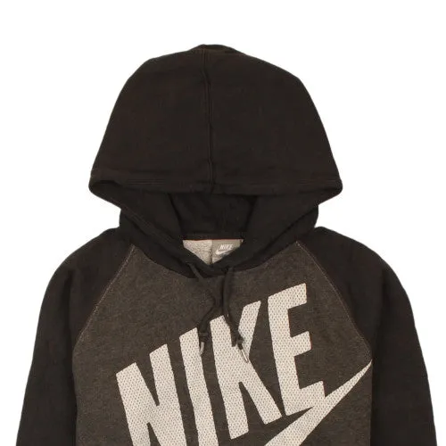 Nike Black Pullover Hoodie Women’s Medium Big Printed Logo Front Pocket Sweatshirt sold by Vintage Club product image thumbnail 3