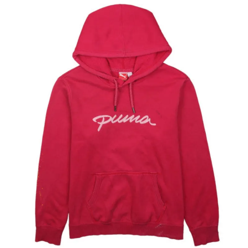 Vintage Puma 90s Pink Hoodie XL Women's Script Logo Pullover Sweatshirt sold by Vintage Club